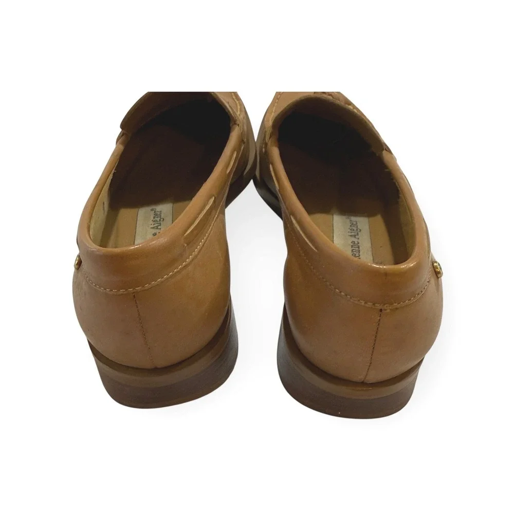 Etienne Aigner Tan Leather Tassel‎ Loafer Shoes Womens Size 6.5